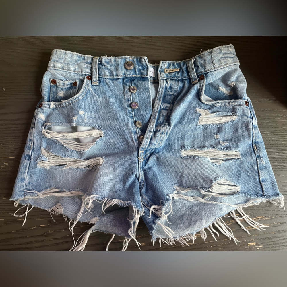 Distressed Denim Women's Shorts